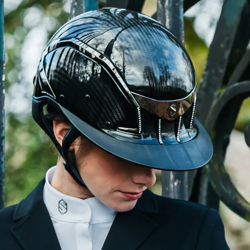 Samshield XJ Miss Riding Helmet - Glossy Black/Swarovski-3