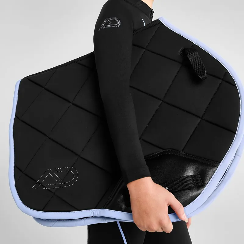Aztec Diamond YR Cosmic Saddle Pad and Ear Bonnet Set - Black/Violet-3