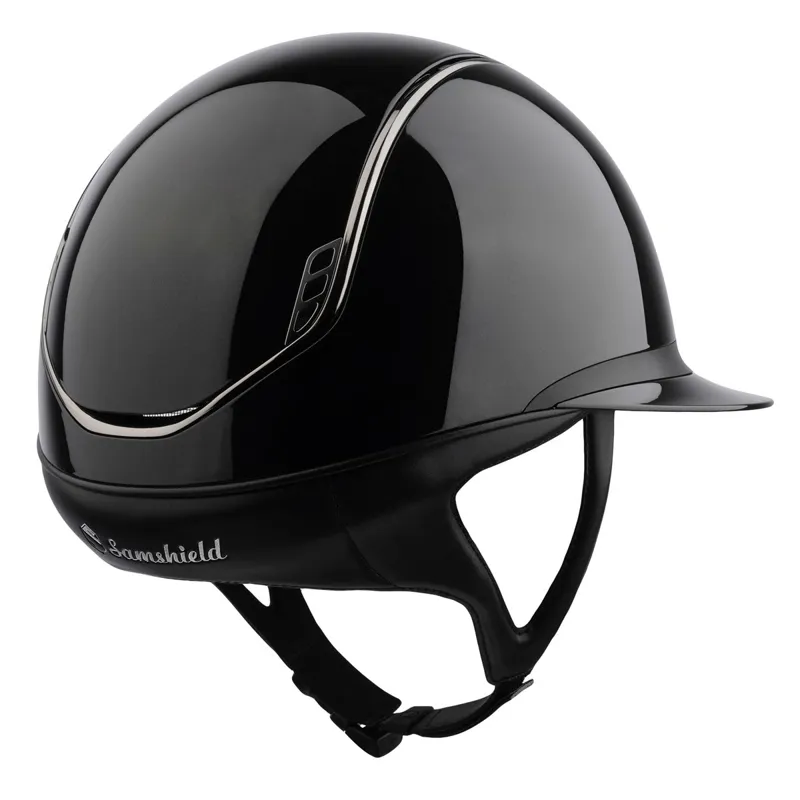 Samshield Miss Shield ShadowGlossy 2.0 Standard Riding Helmet - Black-1