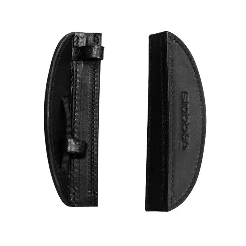 Stubben Leather Bridle Blinders - Black-1