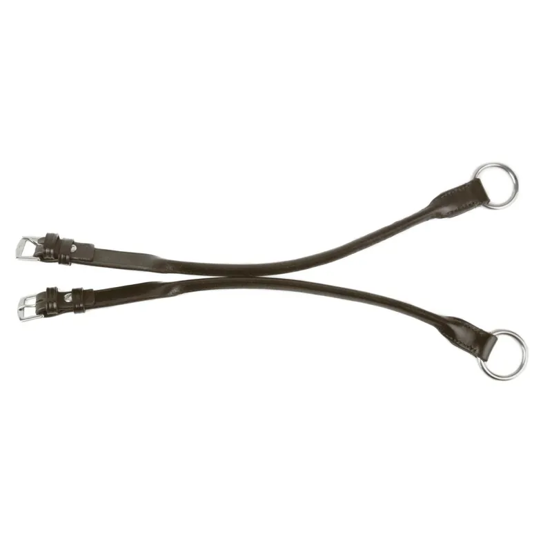 Stephens Rolled Leather Gag Cheeks - Havana/Silver