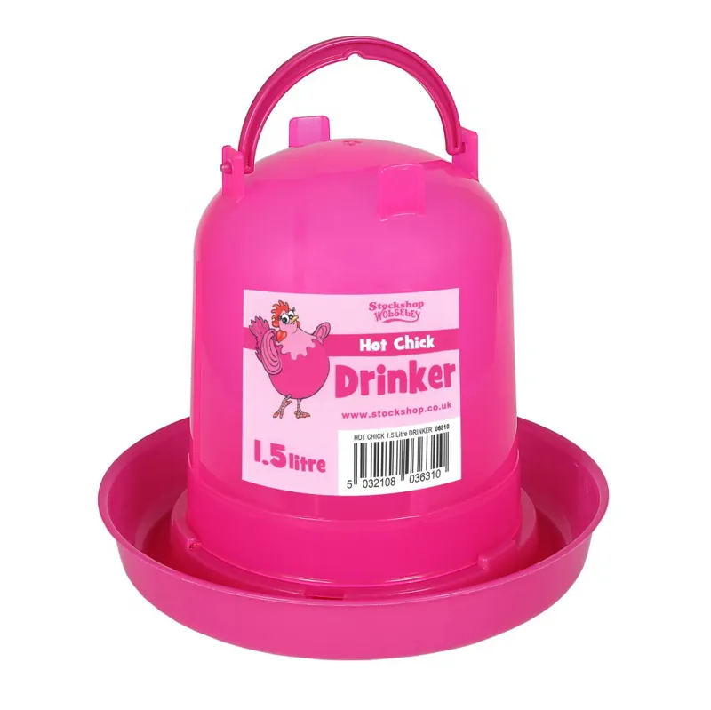 Stockshop Hot Chick Poultry Waterer - 1.5L