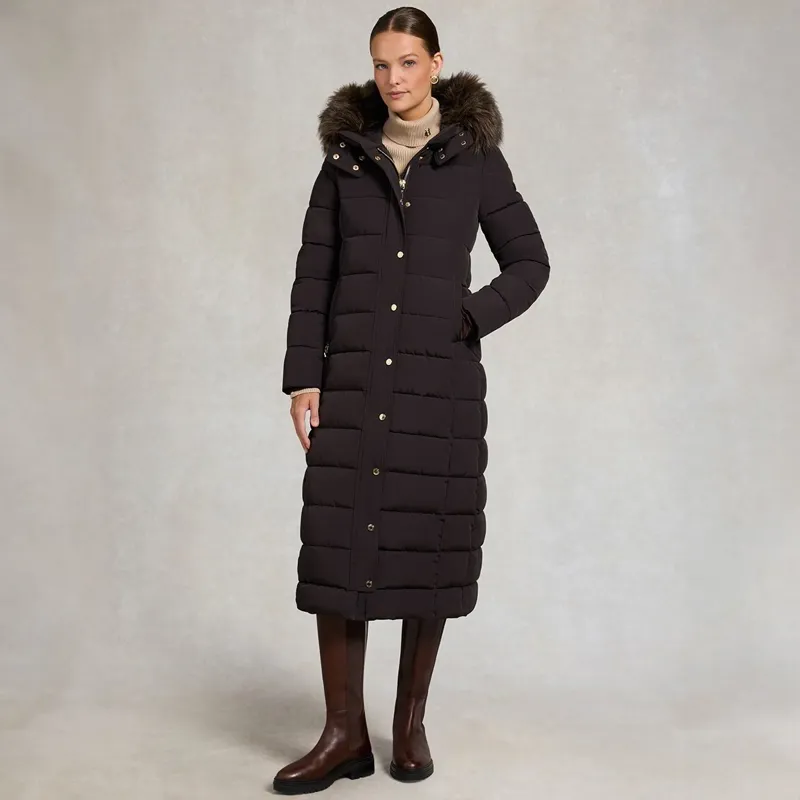 Holland Cooper Stoneleigh Women's Longline Quilted Coat - Chocolate