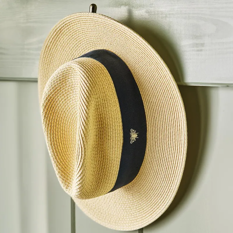 Sophie Allport Embroidered Straw Hat - Bee-1