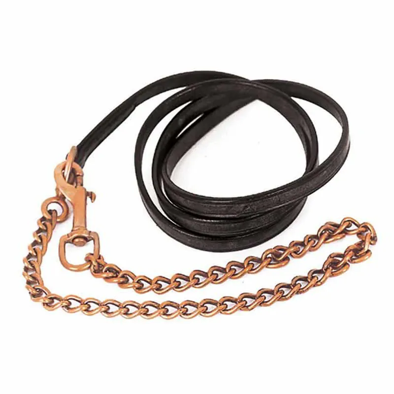 STS Heritage English Leather Lead and Chain - Black-1