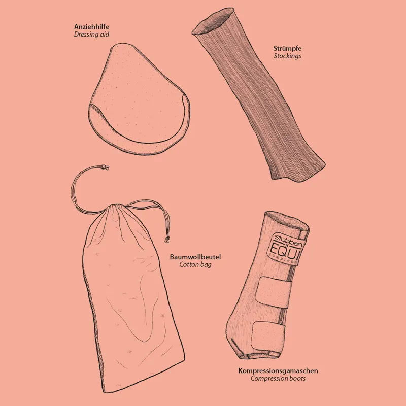 Stubben x EQUI Compress Front Stockings Set - Gray-5