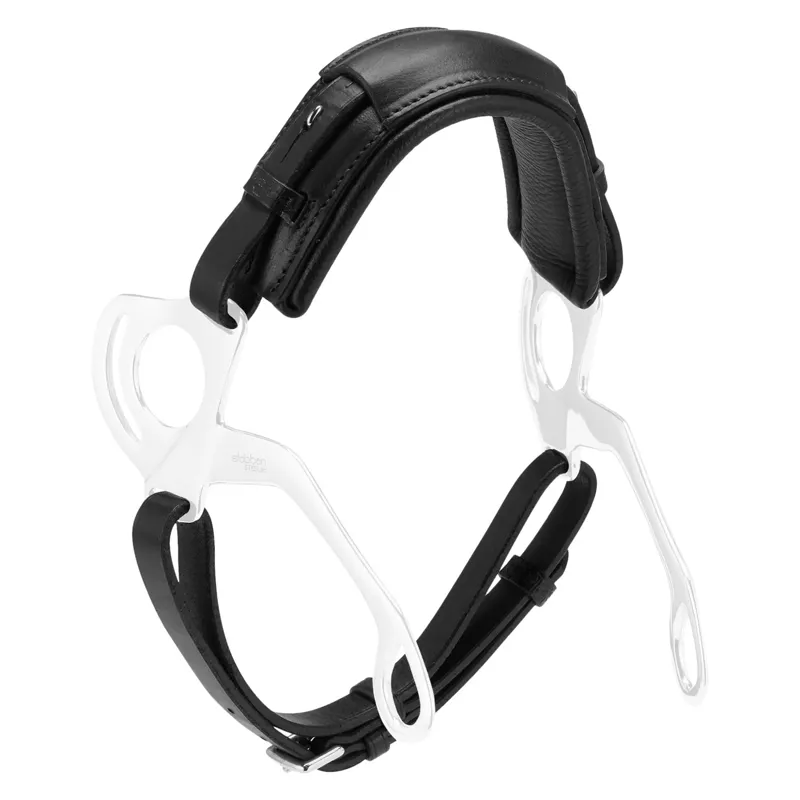 Stubben Hackamore Leather Noseband Pieces - Black