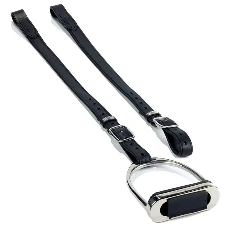 Stubben Mono De Luxe Stirrup Leathers - Black-1