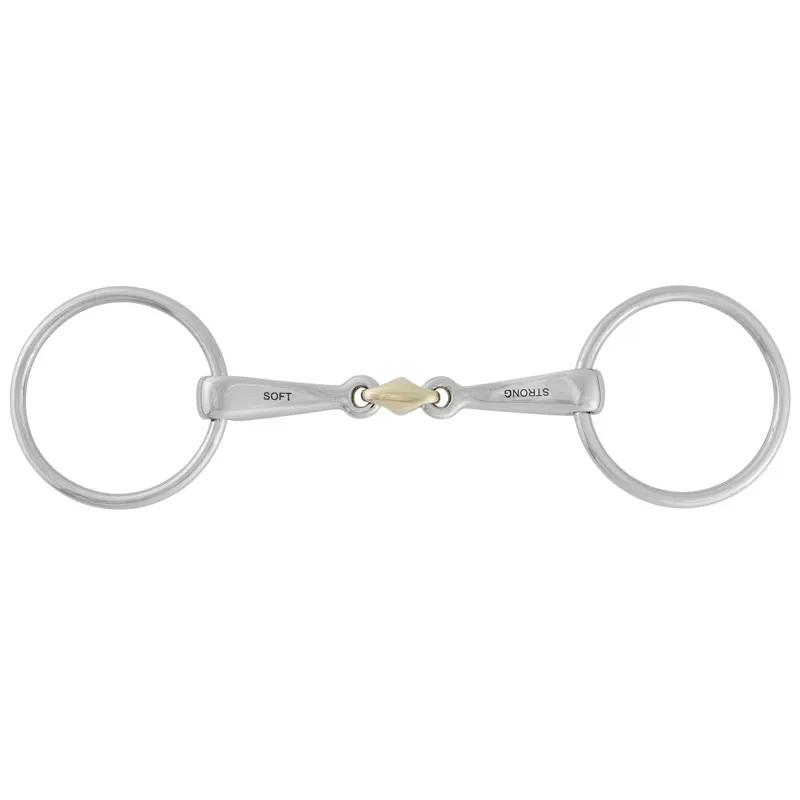 Stubben 2in1 Loose Ring Double Jointed Lozenge Snaffle Bit