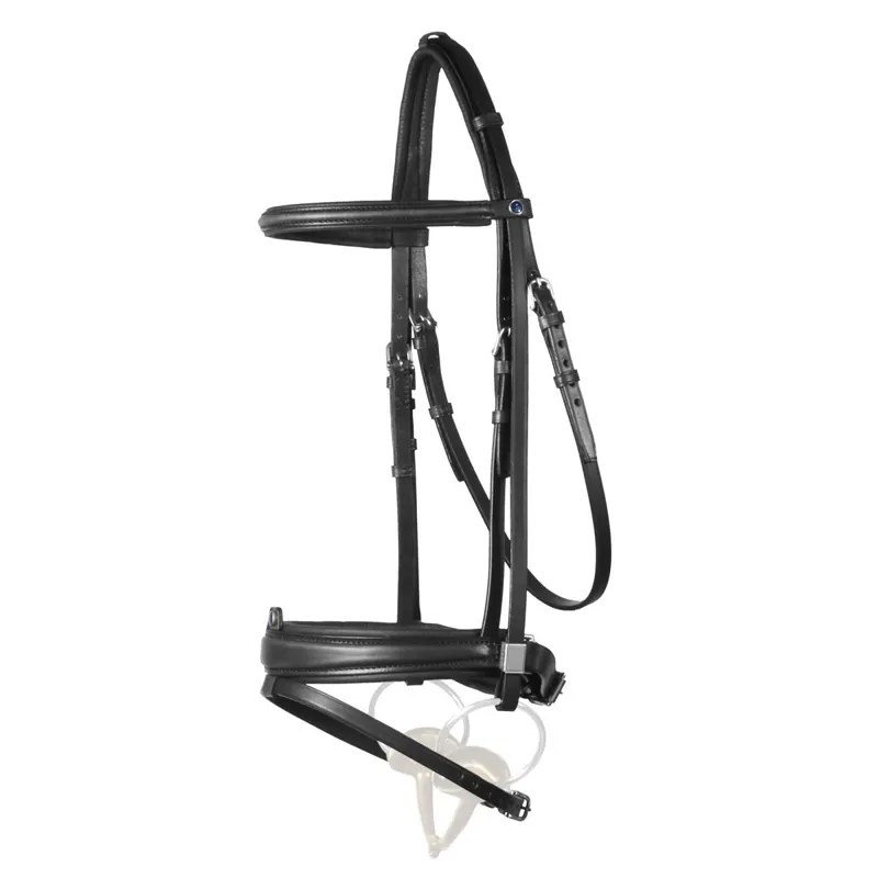 Stubben Leitrim Slide/Lock Dressage Flash 2305 Bridle - Black