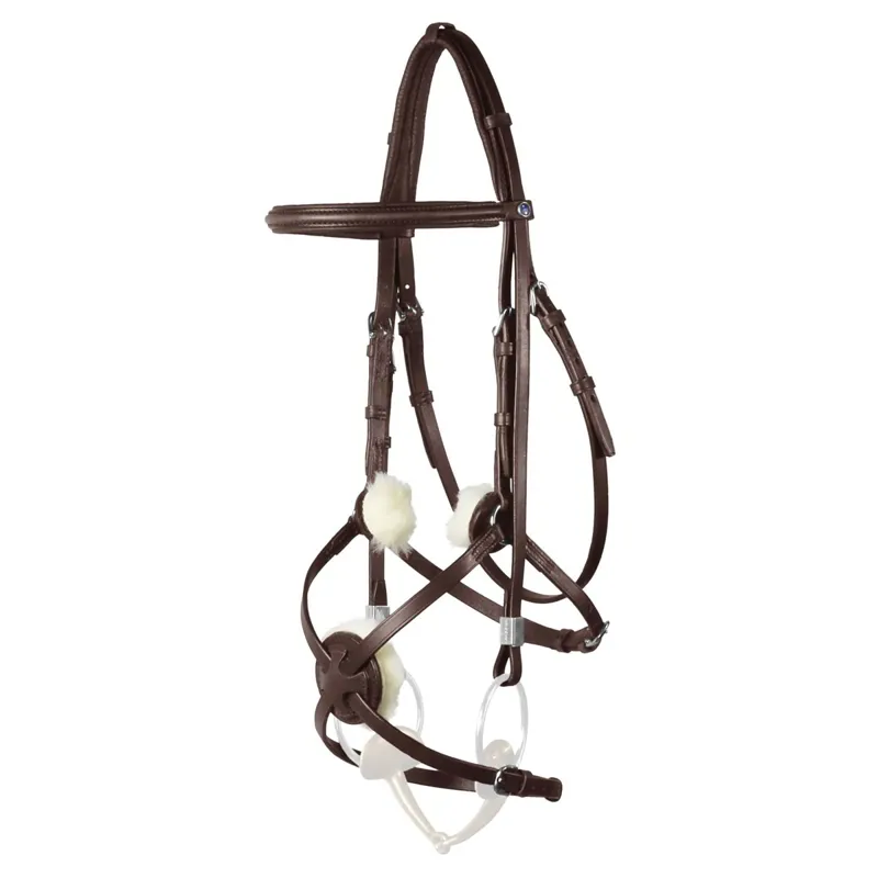 Stubben Leitrim Slide/Lock Mexican 2305 Bridle - Ebony Brown