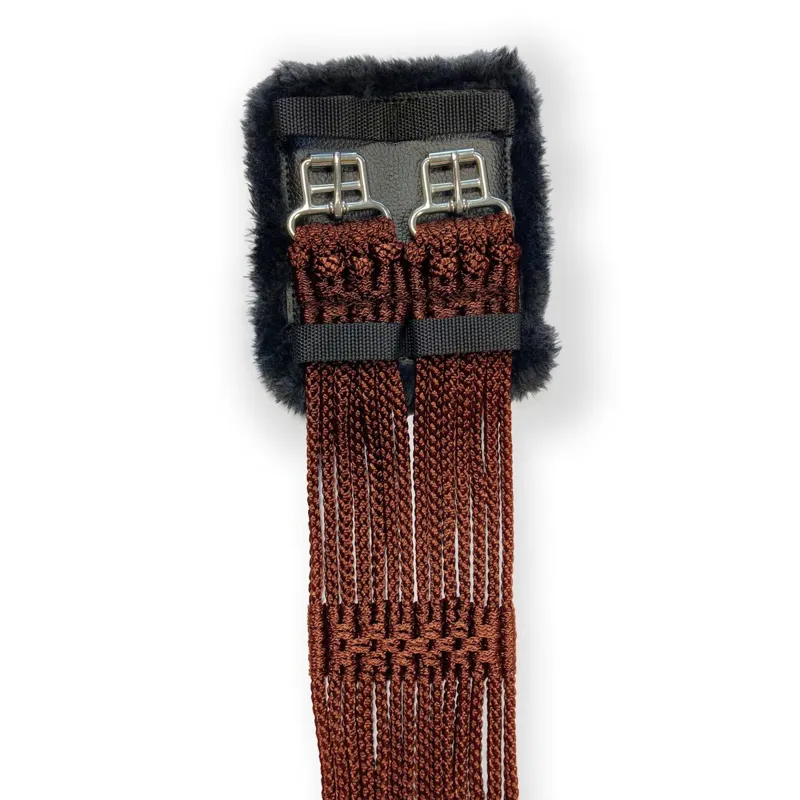 Stubben Cord Girth with Padded Buckle Ends - Brown