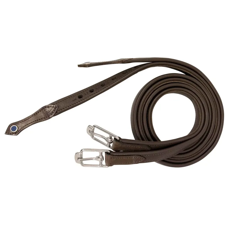 Stubben NT De Luxe Stirrup Leathers - Ebony Brown-1