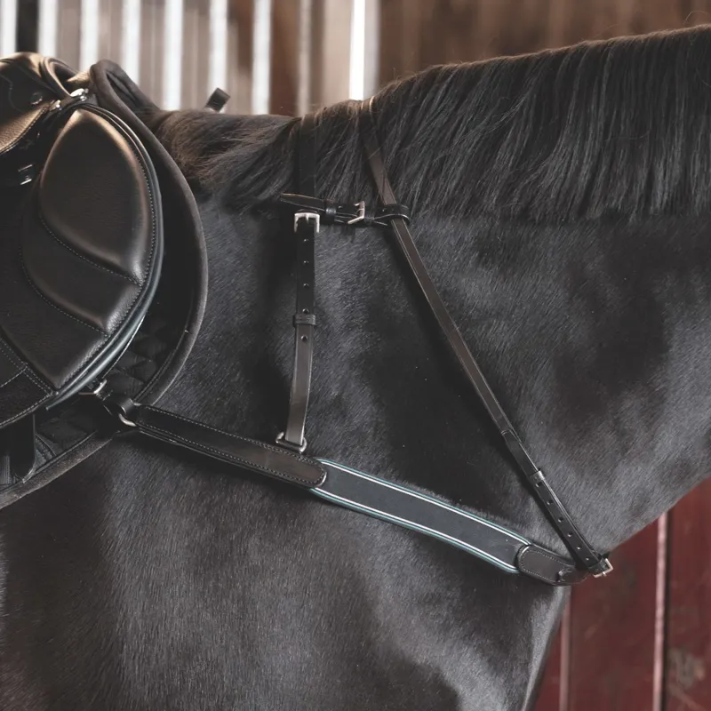 Stubben Padded Leather Breastplate - Black-1