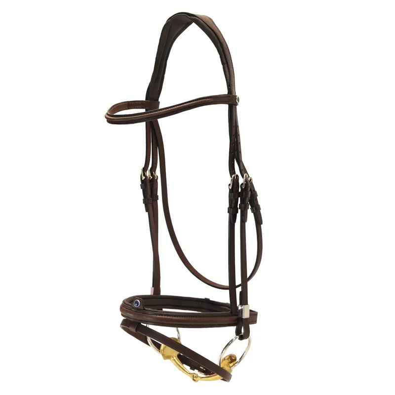 Stubben Sligo Slide Lock Flash Bridle 2705 - Ebony Brown
