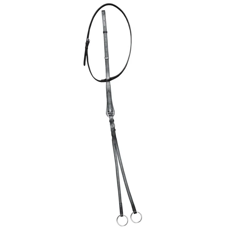 Stubben Running Martingale with Silver Buckles - Black