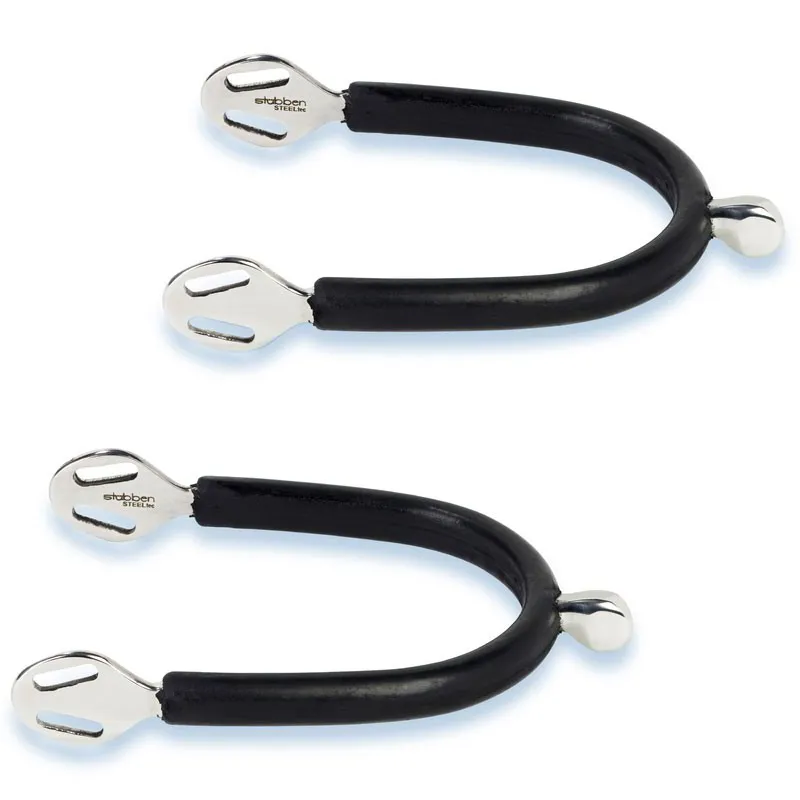 Stubben SEQ Rubber Covered Rounded End Spurs-1