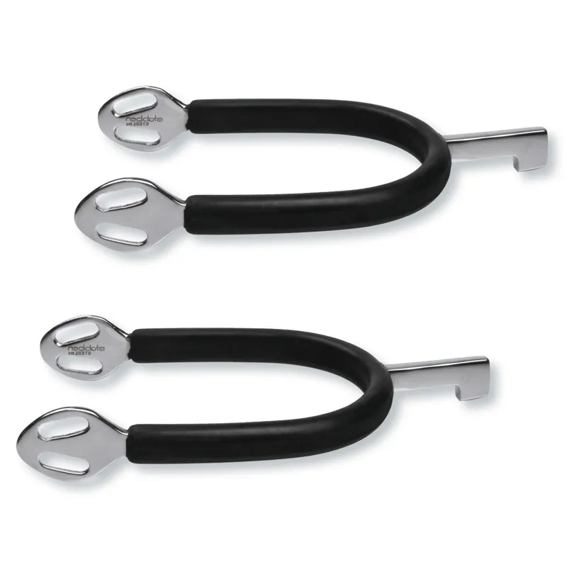 Stubben SEQ Rubber Covered Hammer Spurs with Offset Neck-1