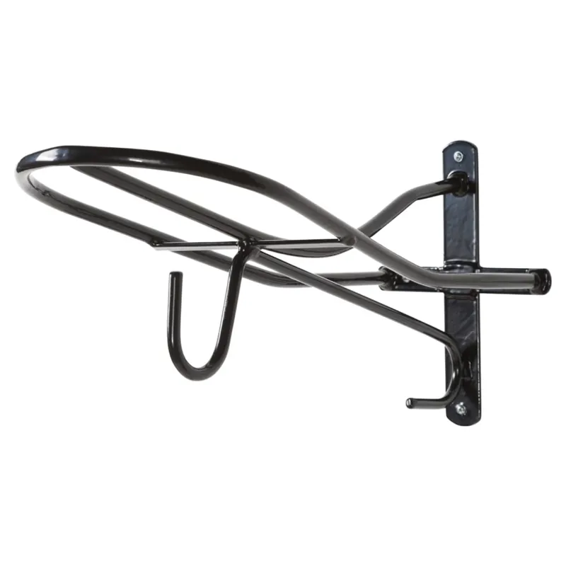Stubbs S174 Saddle Rack with Hook - Black