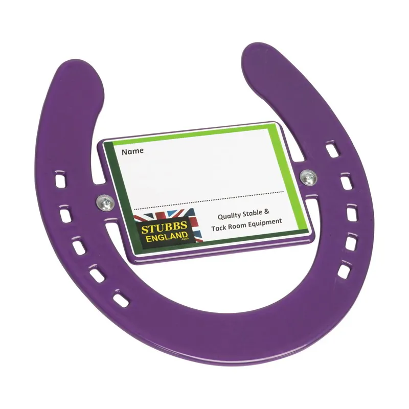 Stubbs Horseshoe Nameplate - Purple-1