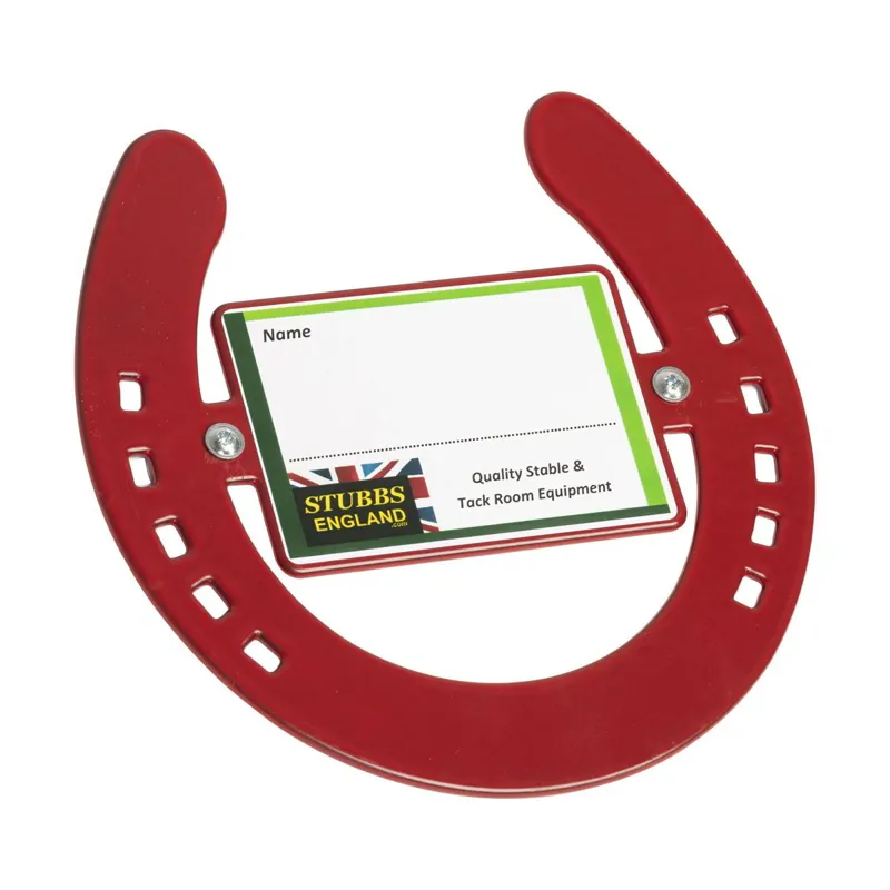 Stubbs Horseshoe Nameplate - Red-1