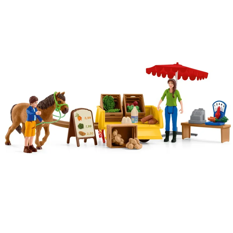 Schleich Sunny Day Mobile Farm Stand Toy Set
