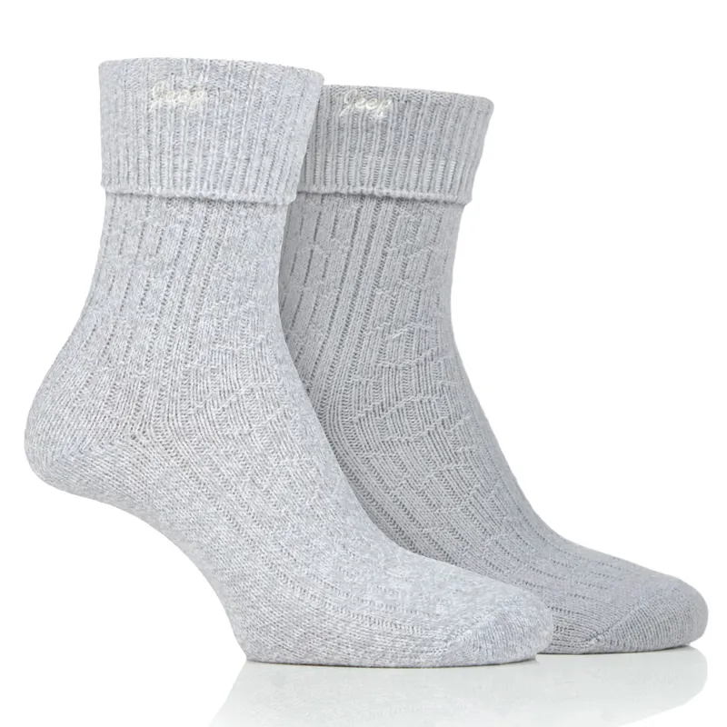 Jeep Super Soft Brushed Women's Boot Socks - Slate