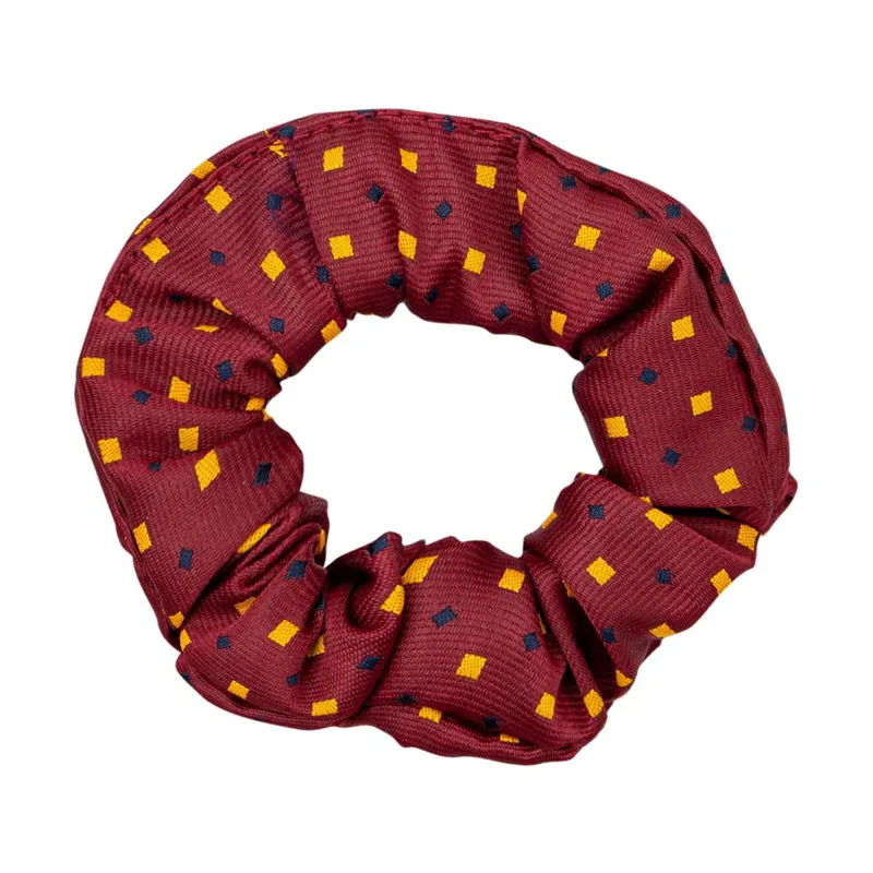 Supreme Products Show Scrunchie - Burgundy/Gold Diamonds-1