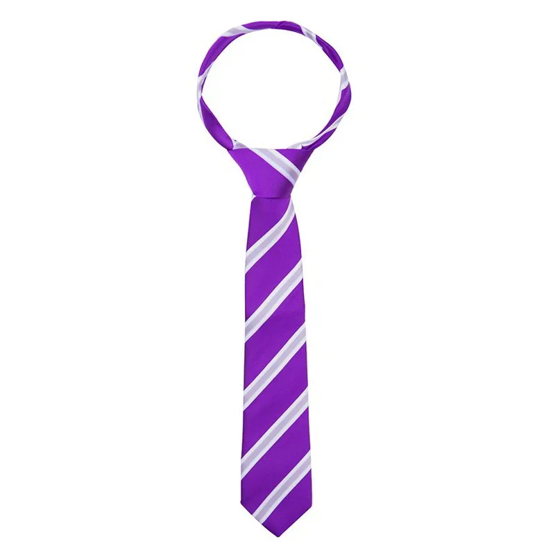 Supreme Products Adults Stock Tie - Purple/Lilac Stripe-1