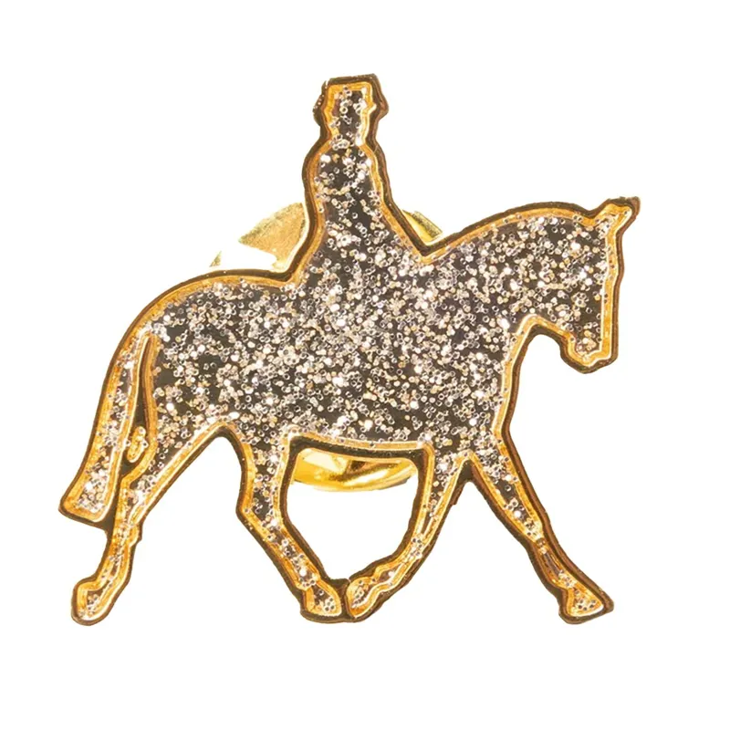 Supreme Products Glitz and Glam Tie Pin - Gold/Horse and Rider