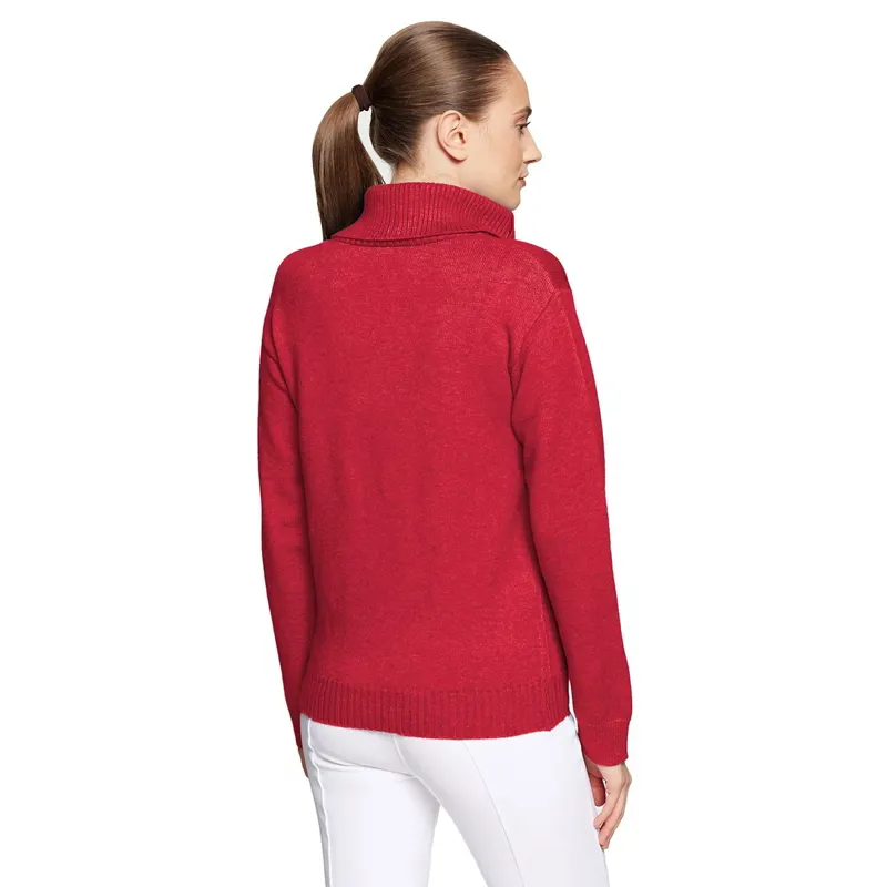 Samshield Suzanne Womens Half Zip Knit Sweater - Raspberry-2