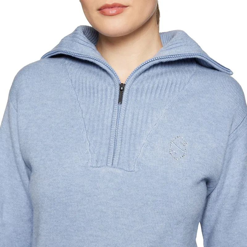 Samshield Suzanne Womens Half Zip Knit Sweater - Twilight-3