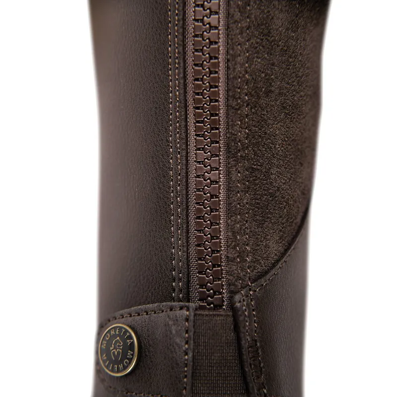 Moretta Synthetic Junior Half Chaps - Brown-13