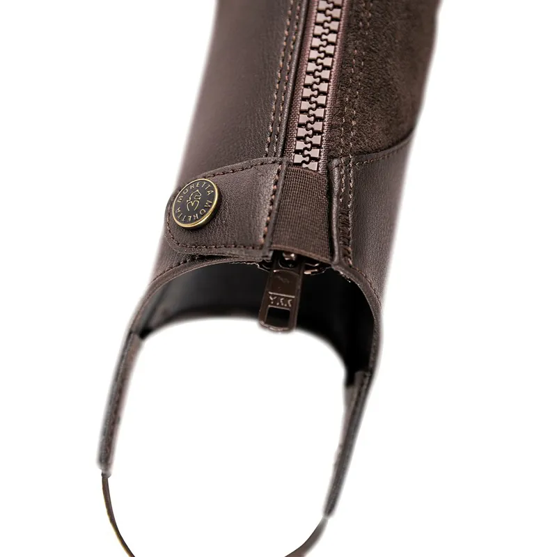 Moretta Synthetic Junior Half Chaps - Brown-11