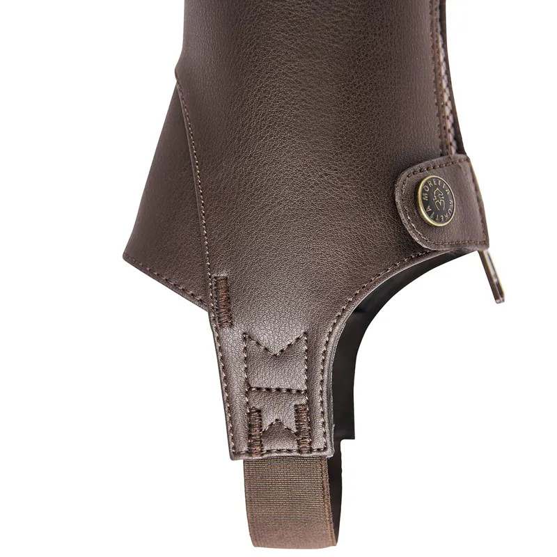 Moretta Synthetic Junior Half Chaps - Brown-8