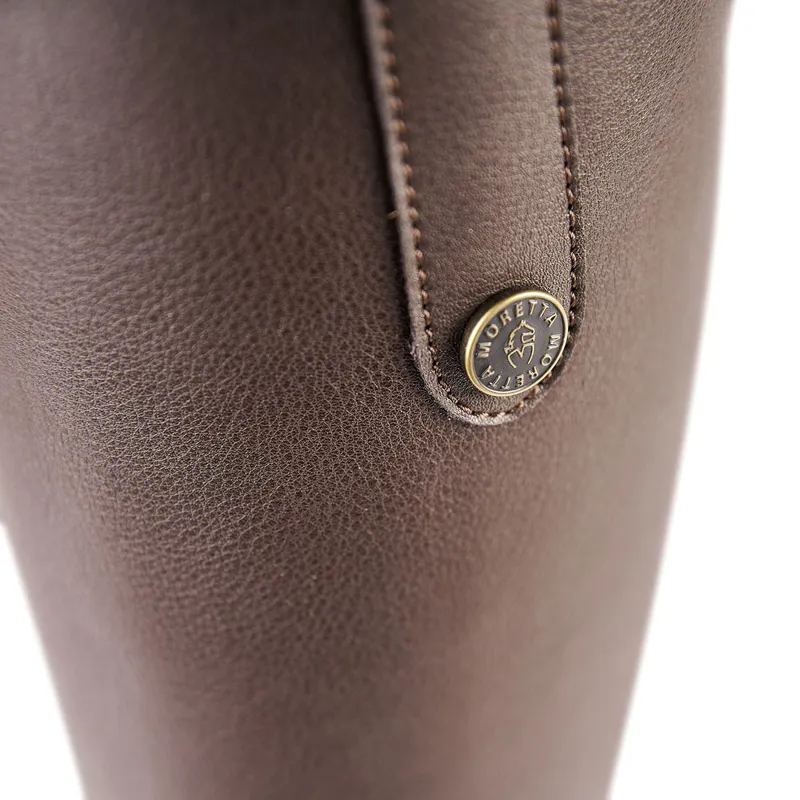 Moretta Synthetic Junior Half Chaps - Brown-5