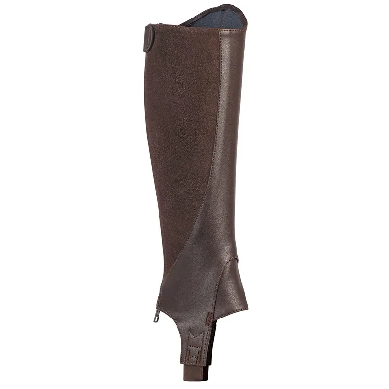 Moretta Synthetic Junior Half Chaps - Brown-3