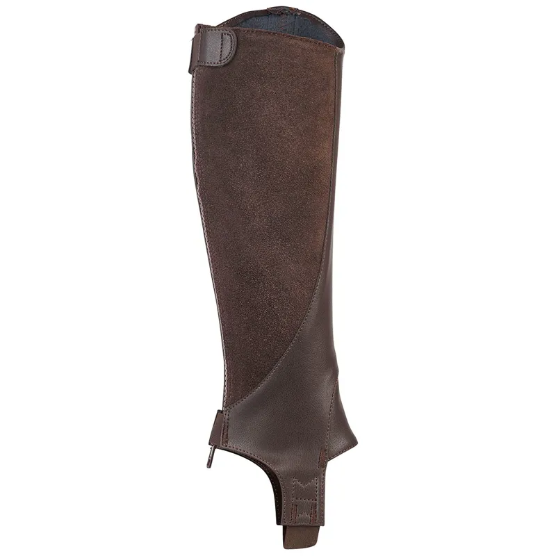 Moretta Synthetic Junior Half Chaps - Brown-2