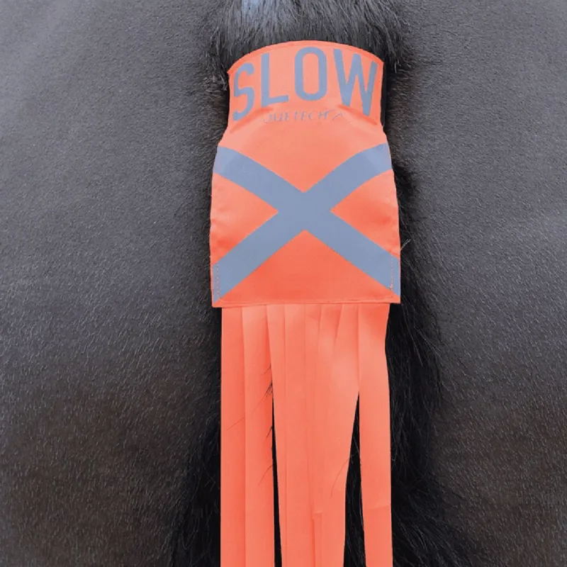 Equetech HiViz Tail Tassel - Orange-2