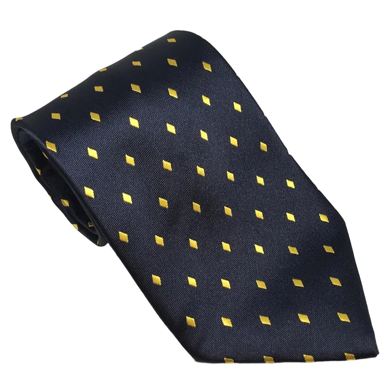 Equetech Diamond Adult Show Tie - Navy/Gold