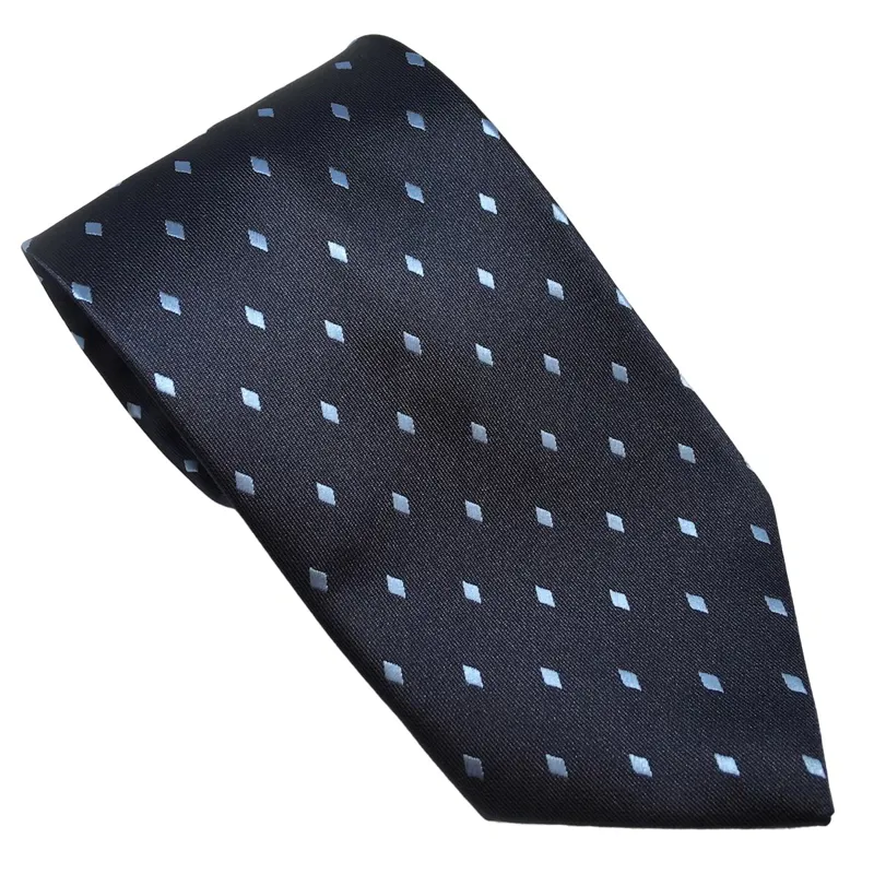 Equetech Diamond Adult Show Tie - Navy/Light Blue