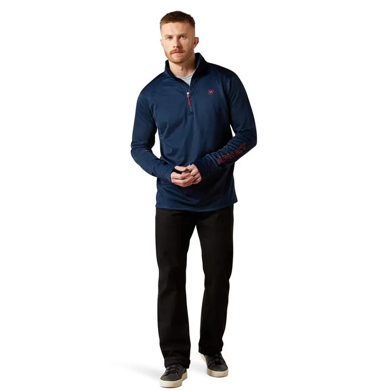 Ariat Team EQ 1/2 Zip Men's Pullover - Navy-4