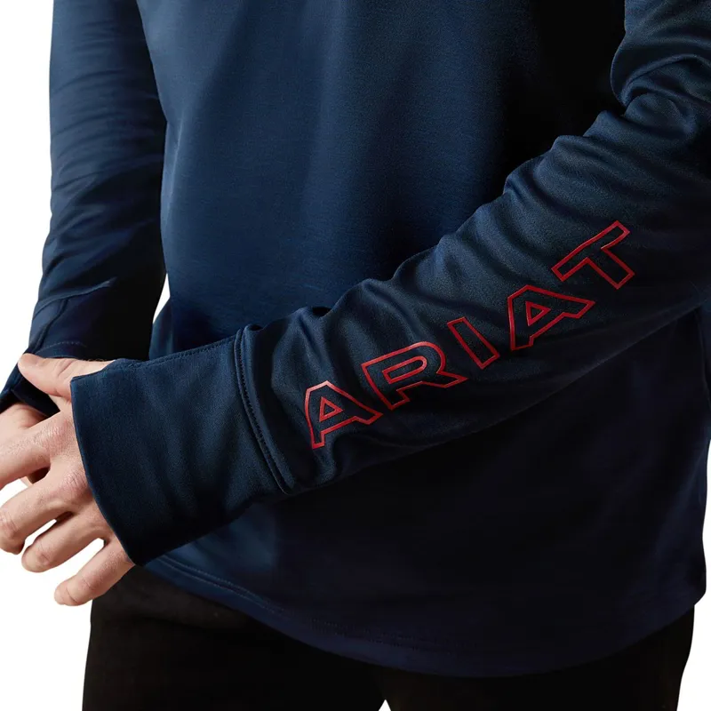 Ariat Team EQ 1/2 Zip Men's Pullover - Navy-3