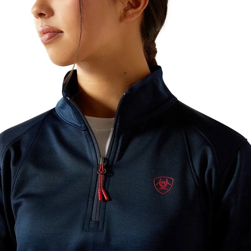 Ariat Team EQ 1/4 Zip Junior Sweatshirt - Navy-4
