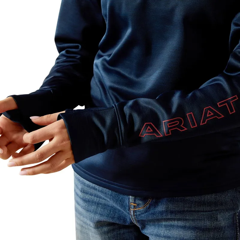 Ariat Team EQ 1/4 Zip Junior Sweatshirt - Navy-3