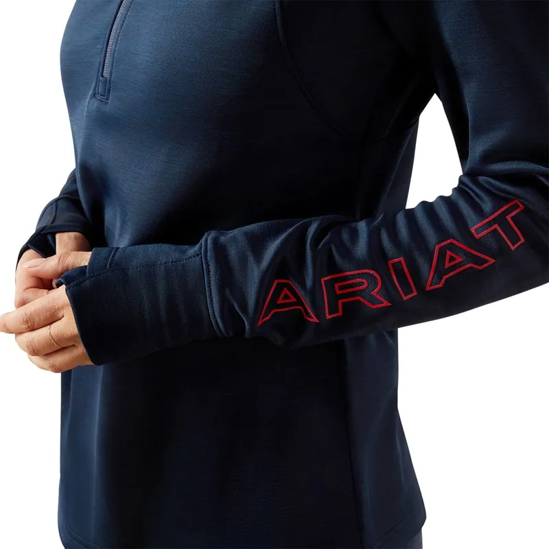Ariat Team EQ 1/2 Zip Women's Pullover - Navy-3