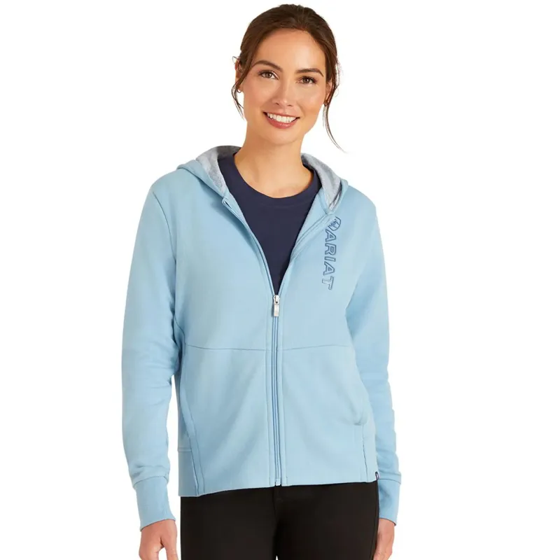 Ariat Team Logo Full Zip Women's Hoodie - North Atlantic