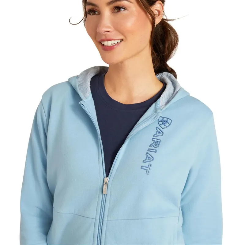 Ariat Team Logo Full Zip Women's Hoodie - North Atlantic-2