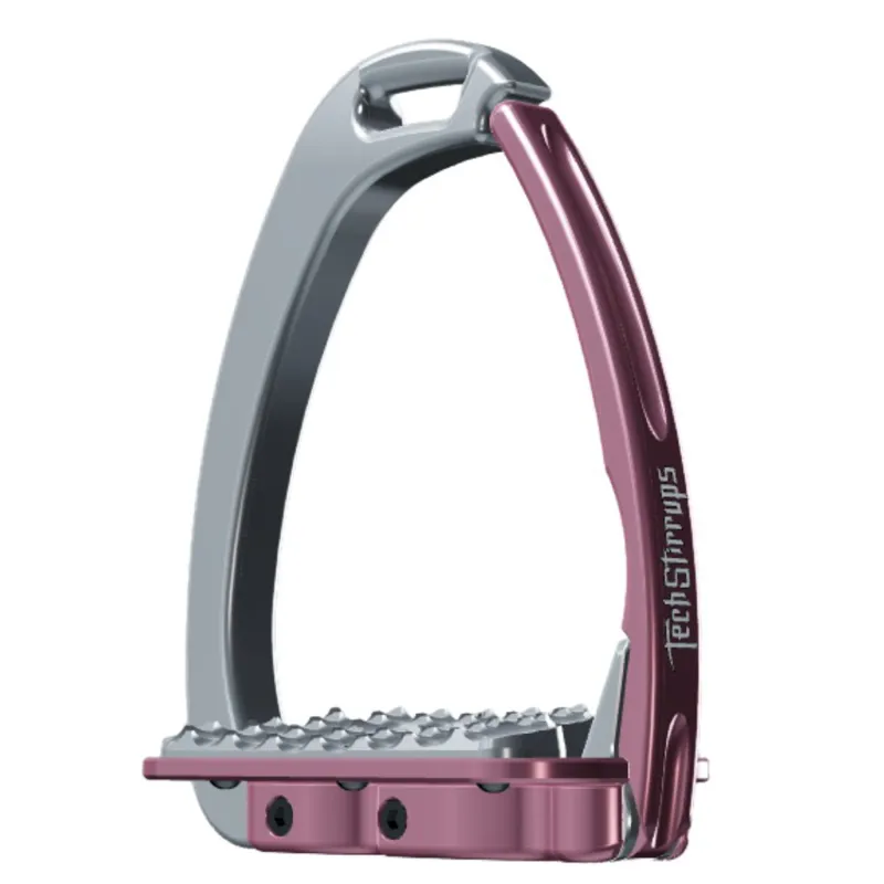 Tech Stirrups Venice Fit 8 Safety Stirrups - Silver/Pink