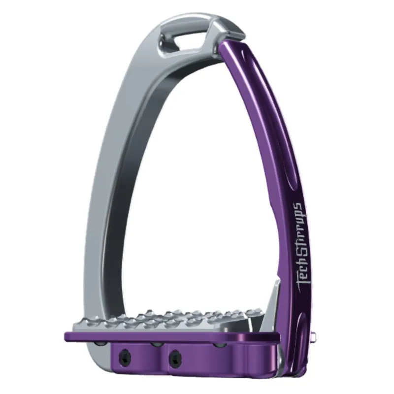 Tech Stirrups Venice Fit 8 Safety Stirrups - Silver/Purple
